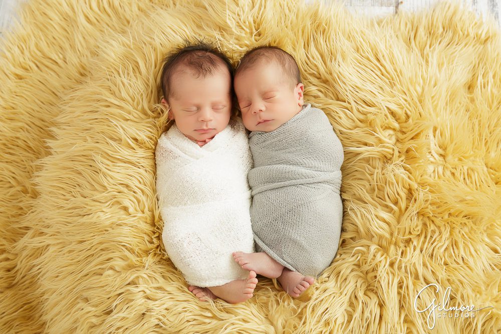 Newborn Twins Photographer, OC baby portrait studio