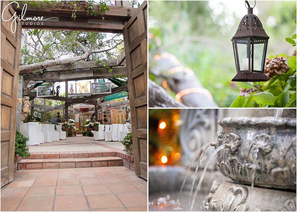 Tivoli Terrace Wedding, vintage decor, rustic garden