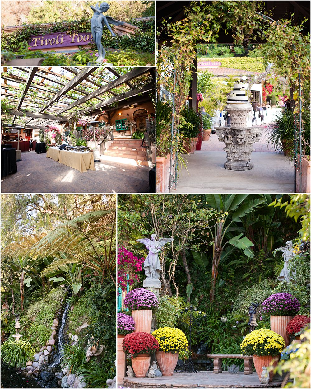 Tivoli Too Wedding, landscape, waterfall, flowers, outdoor garden ceremony, Laguna Beach
