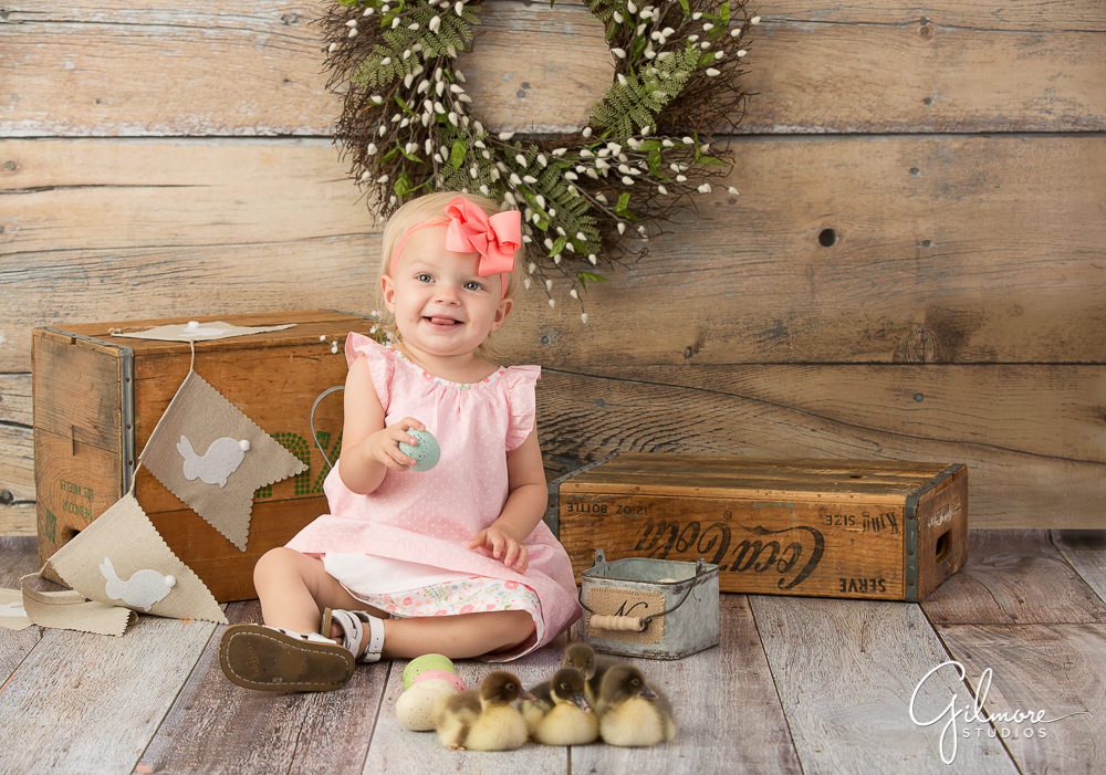 Orange County Mini Sessions, rustic vintage country theme with ducklings