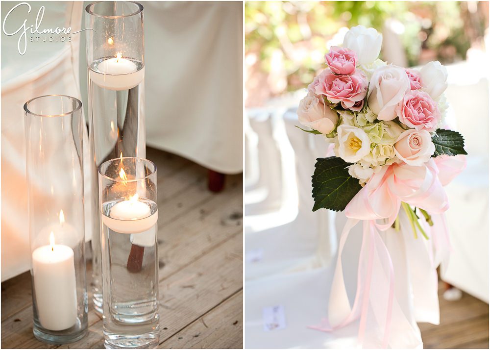 Tivoli Terrace Wedding, aisle decor, floral, candles