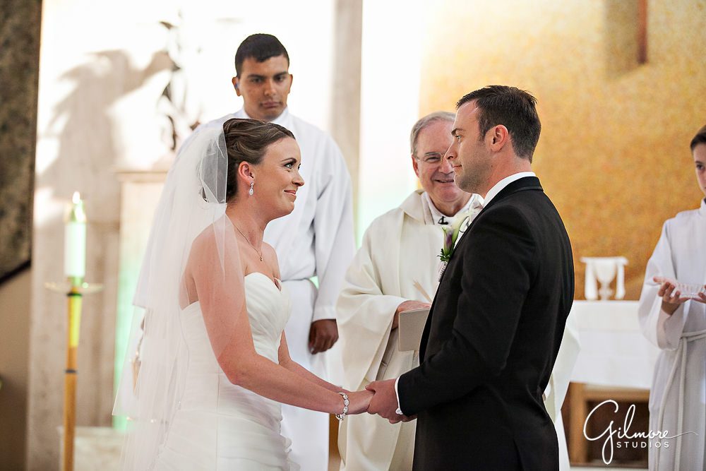 wedding ceremony, Air force wedding, Costa Mesa, St. Joachim's Church
