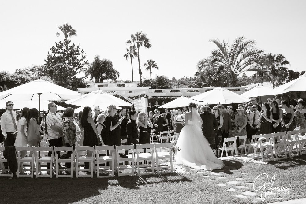 Hyatt Regency Newport Beach, black and white photo, bride, entrance, wedding, outdoor, ideas, inspiration, dress, photographer