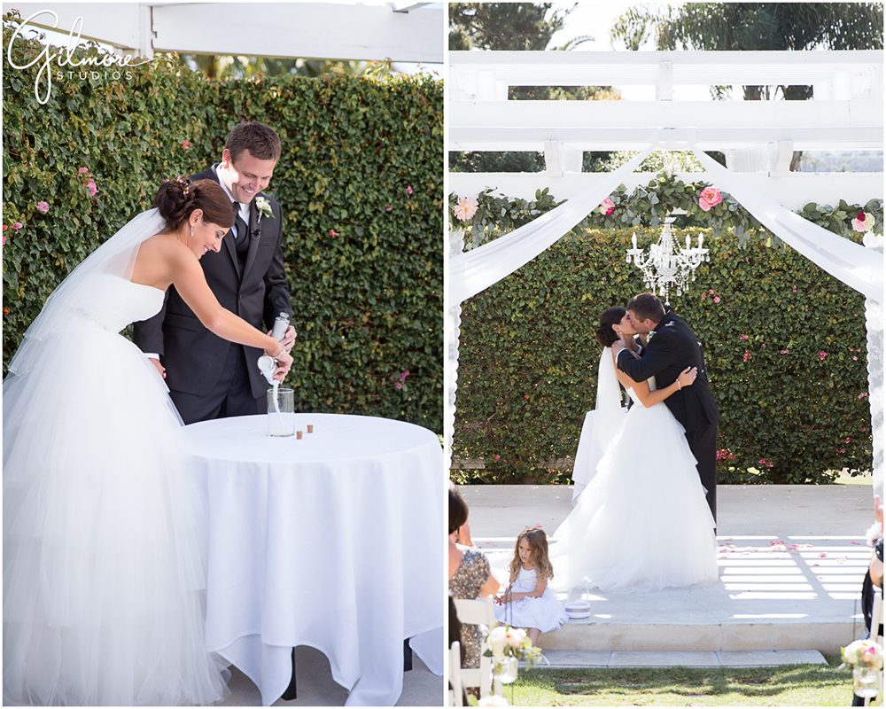Hyatt Regency Newport Beach, bride, wedding, photographer, dress, groom, kiss, outdoor, reception