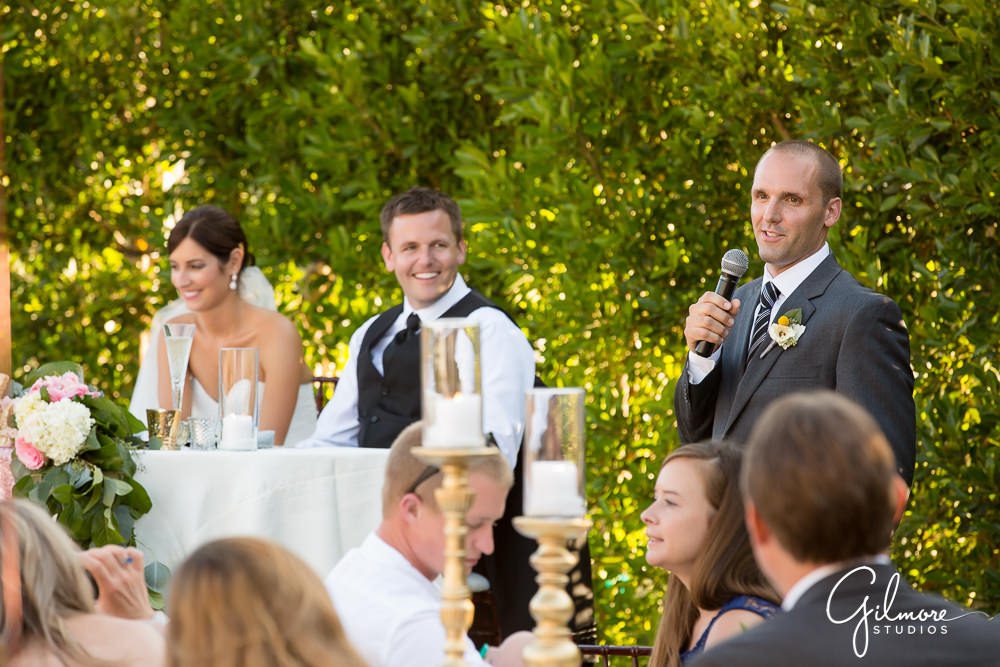 Hyatt Regency Newport Beach, reception, wedding, photographer, speech, best man, bridal party, toast