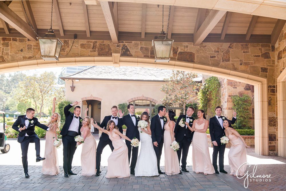 bridal party, Wedding photographers Orange County, Rosa Clara wedding dress, Big Canyon Country Club Wedding