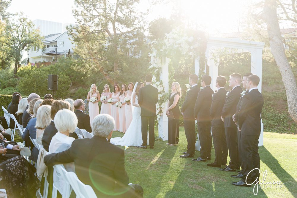 wedding ceremony, big canyon country club, sunset, Newport Beach