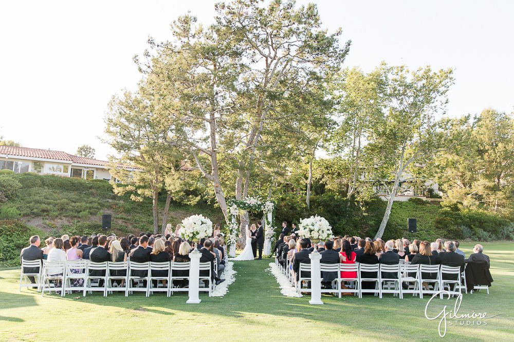 outdoor wedding ceremony, big canyon country club