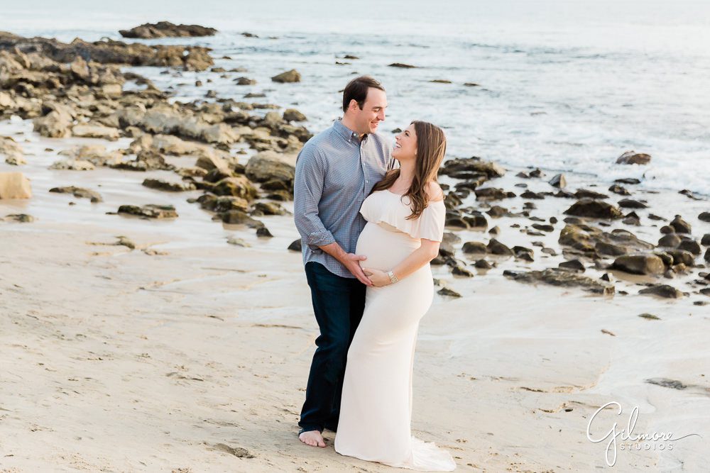 Maternity and Newborn Photography, waves, sand, beach session, portrait, family, package, white dress, outfits