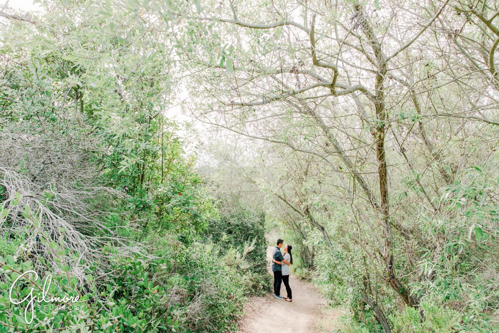 Corona Del Mar Beach Engagement Session, Buck Gully Trailhead, hiking to the beach, nature, outdoors, camping, hike, natural light, portrait