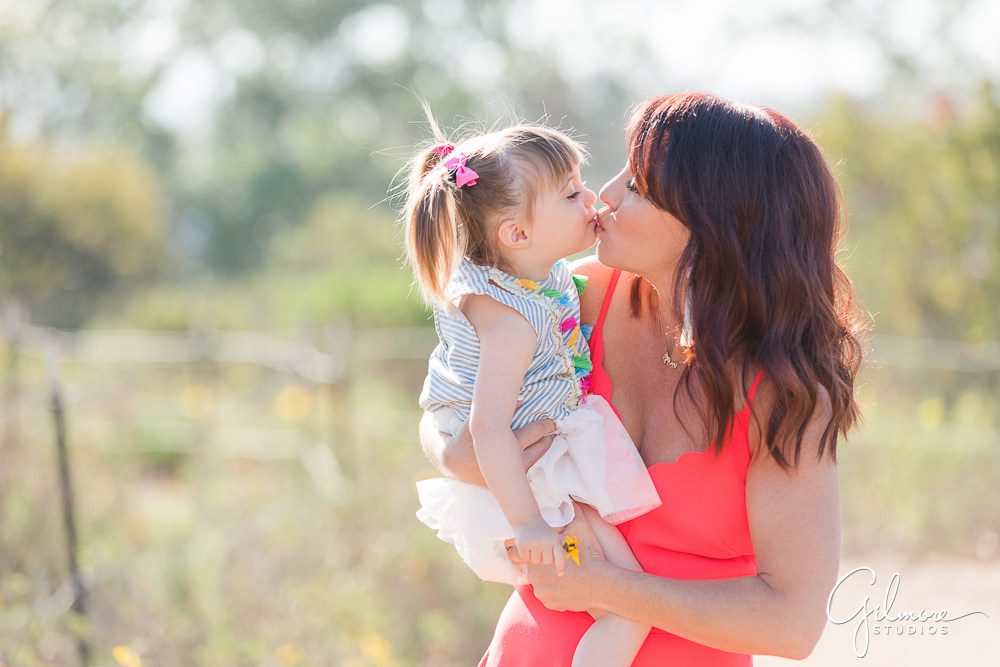 love, kiss, mommy, one year old, Family Photographer Orange County
