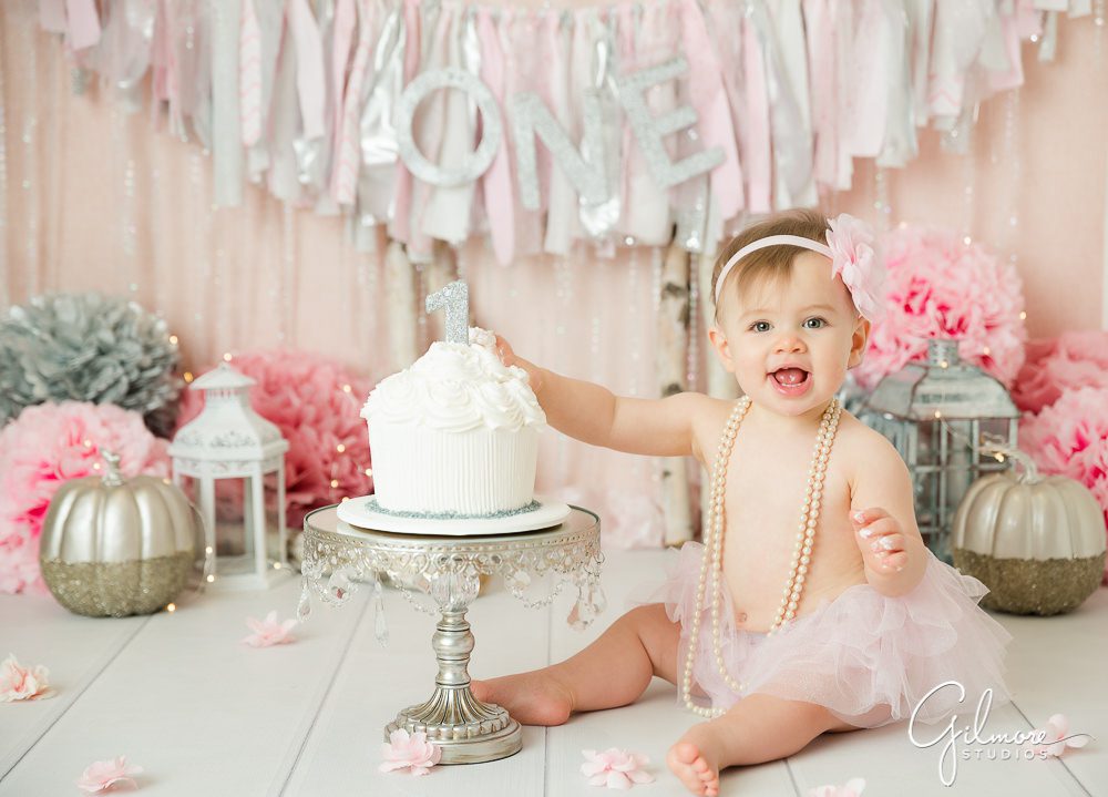First Birthday Cake Smash, baby photo, frenchs cupcake bakery, bathtub, candles, princess, castle, background, cakes, photography