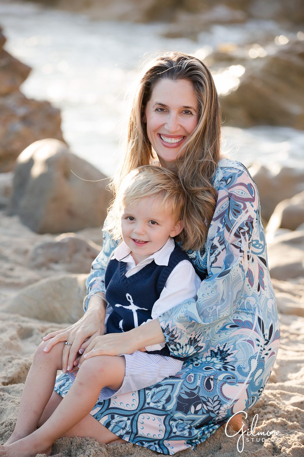 Family Portrait Beach Session, mommy and me, little boy, children's photographer