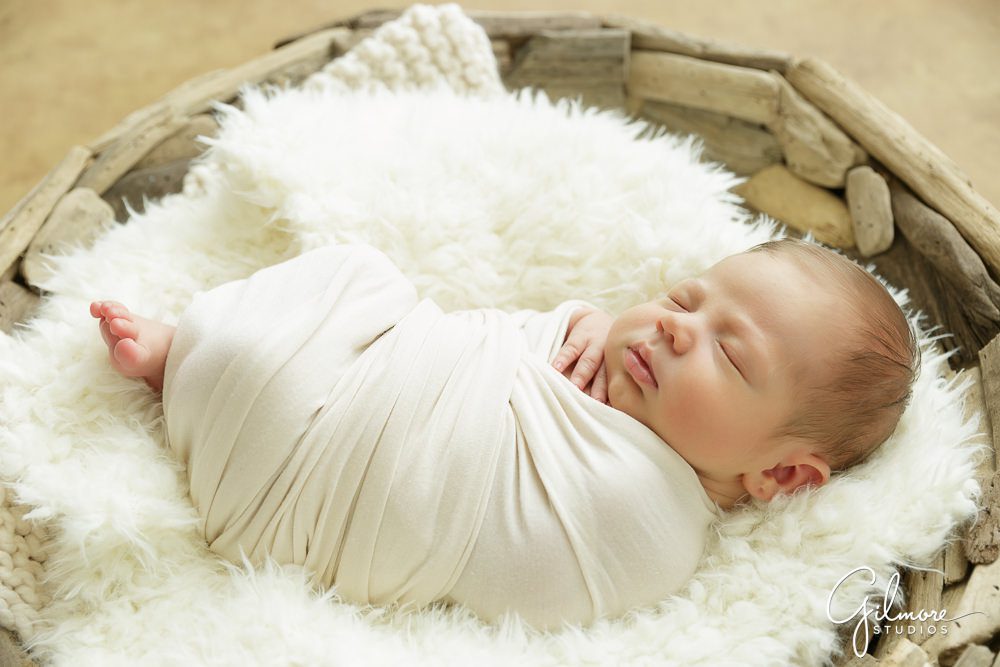 Costa Mesa Newborn Portrait Photographer, baby bowl