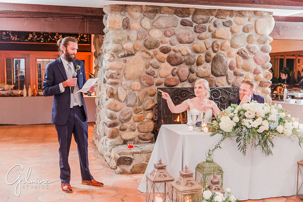best man toast, speech, Rancho Las Lomas wedding venue, Orange County, CA