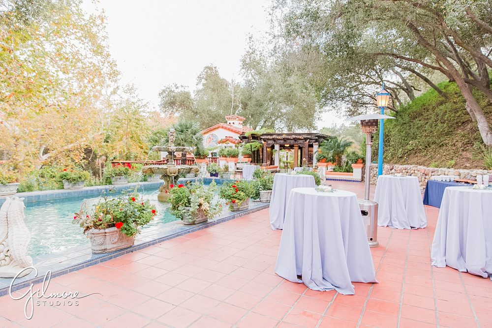cocktail hour, reception, Rancho Las Lomas wedding venue, Orange County, CA, Magdalena Events, OC