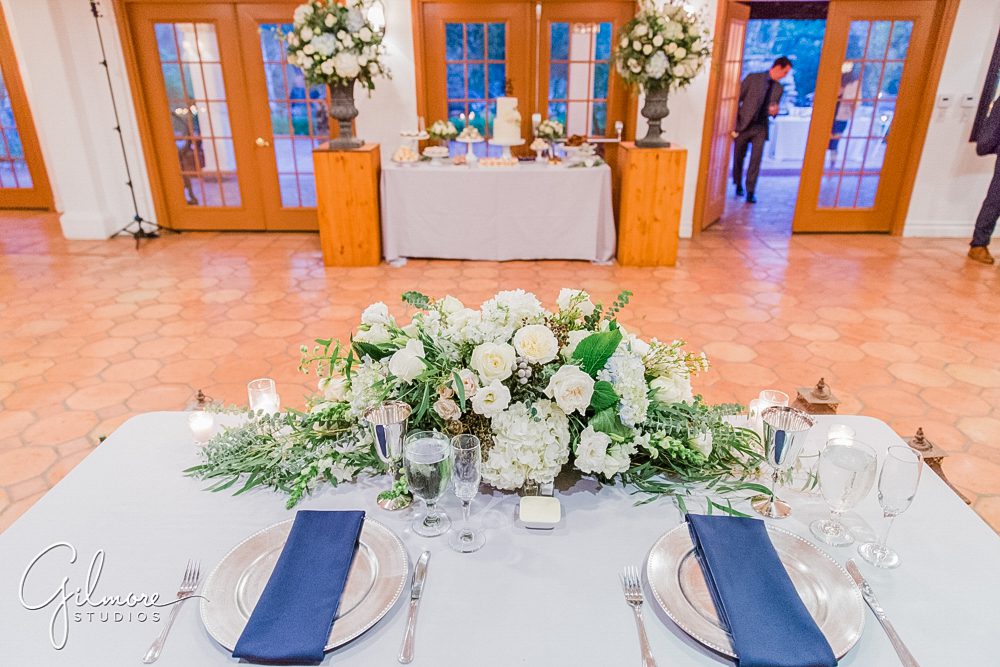 sweetheart table, Grace & Honey Cakes, Rancho Las Lomas wedding venue, Orange County, CA