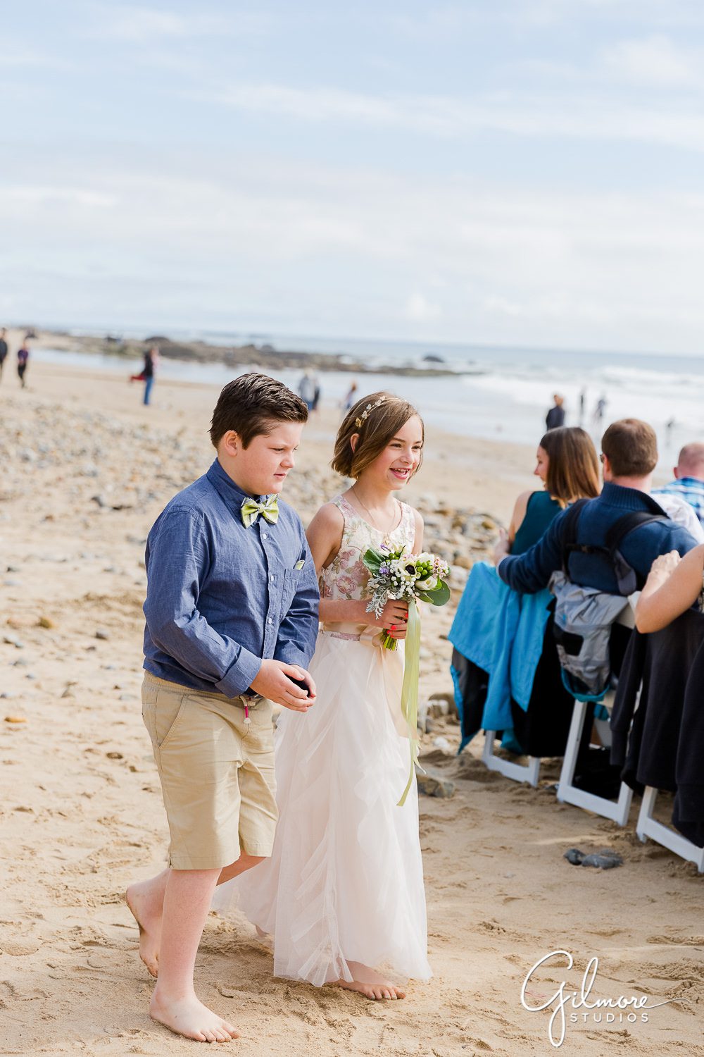 Crystal Cove Cottages Wedding Photography, beach wedding, flower girl, ceremony, beaches, venue, newport
