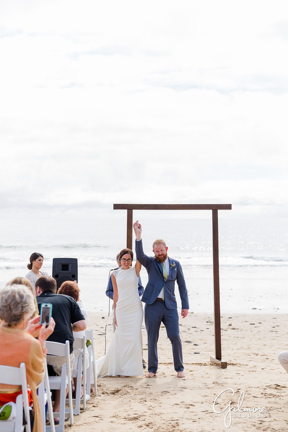 just married, beach ceremony, Orange County, sand, ocean, photography, beaches, venue, OC, crystal cove cottages