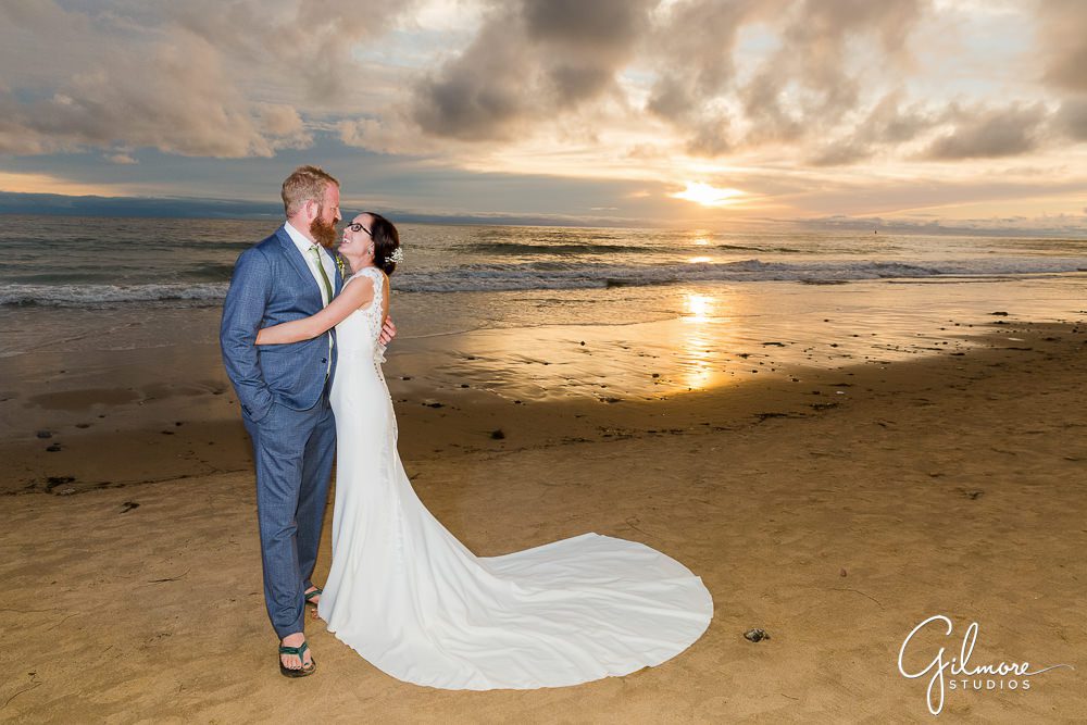 sunset, Crystal Cove Cottages Wedding Photography
