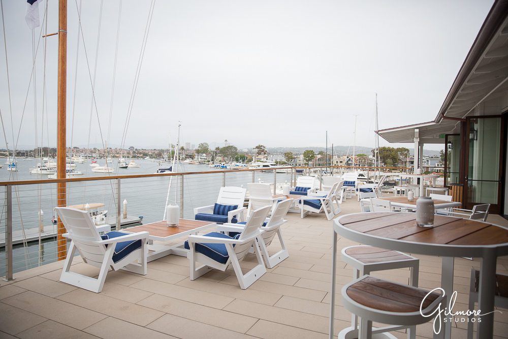 newport-harbor-yacht-club-upstairs-patio-wedding-reception-dining-room-seating-tables-newport-beach-CA