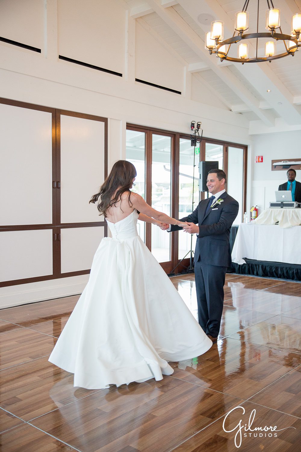 first-dance-bride-groom-wedding-photo-newport-harbor-yacht-club-wedding-reception-newport-beach-CA