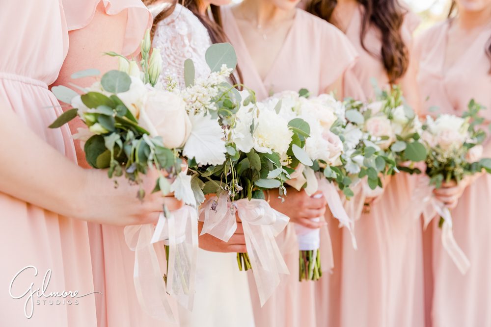 floral bouquets, bridal, Newport Beach estate wedding photo, family, bridal party, formal photos, rustic, outdoors, orange county weddings