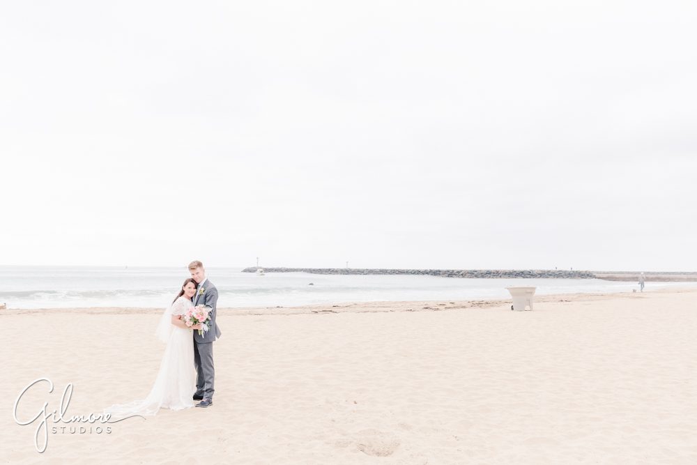 Newport Beach wedding, bride, groom, ocean, sand, beach, OC, orange county