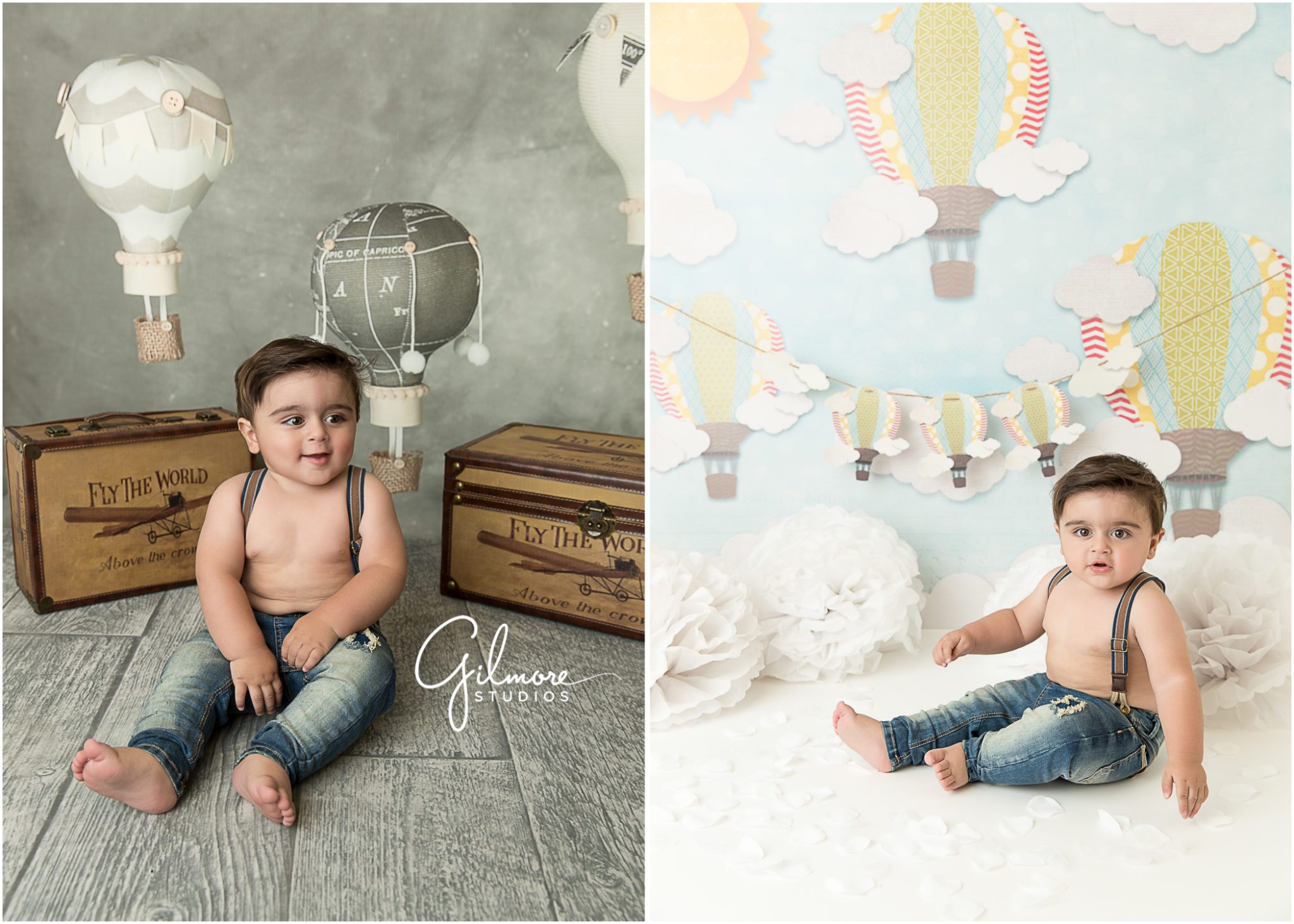 Hot Air Balloon First Birthday Cake Smash - Gilmore Studios | Orange ...