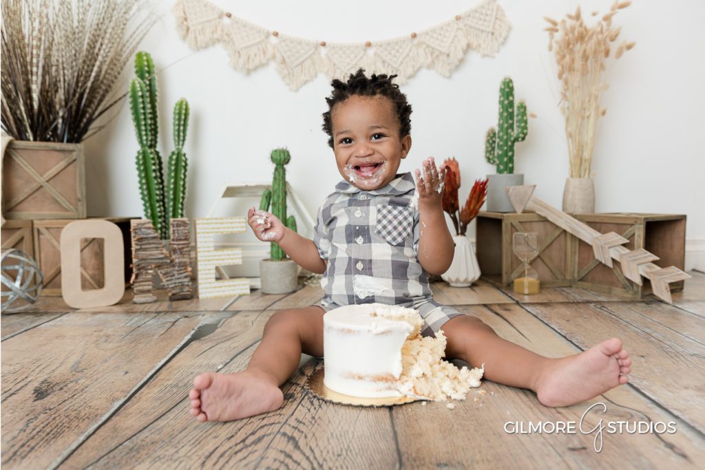 Desert Boho Cactus Cake Smash