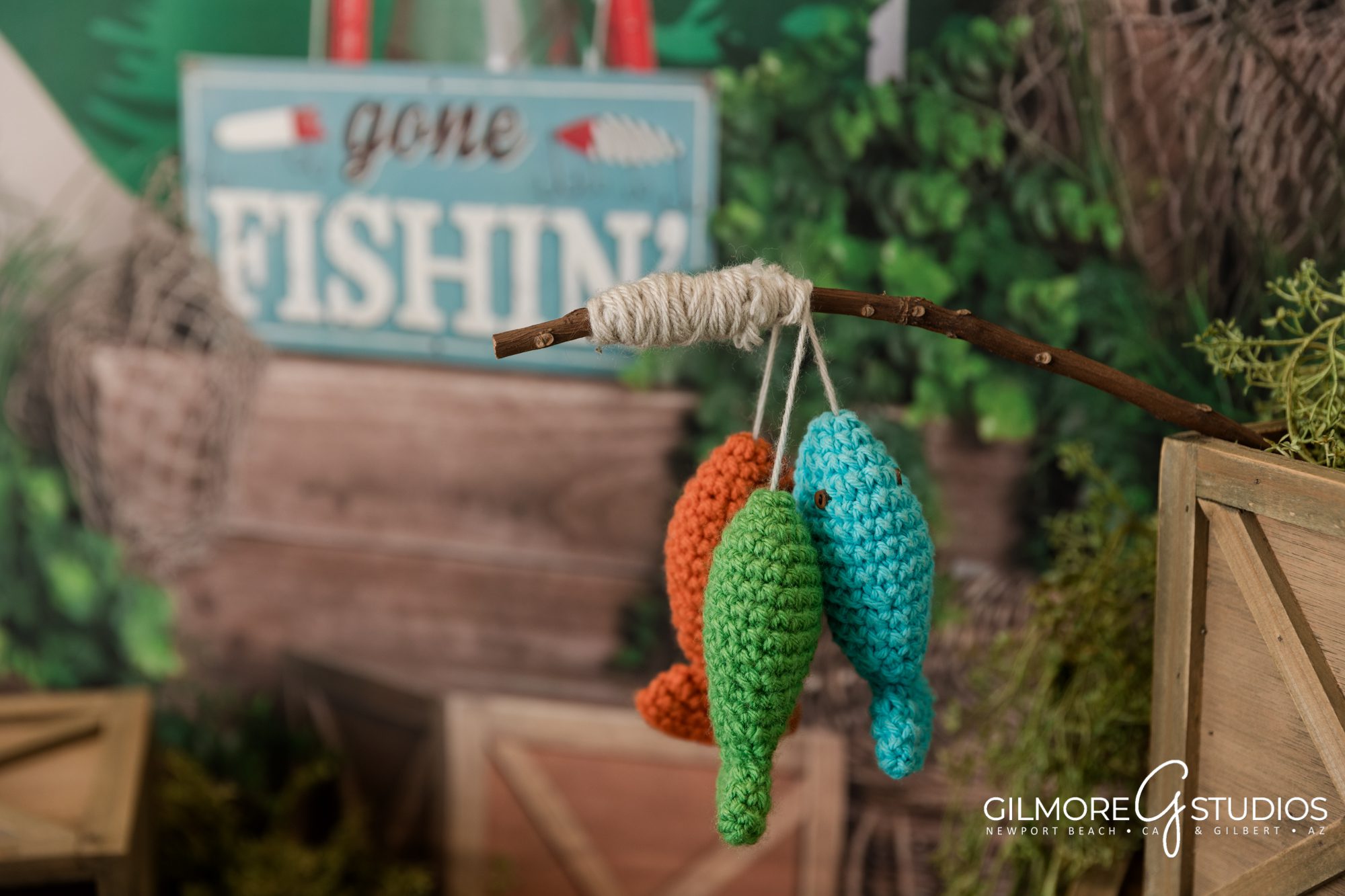 gilbert cake smash photographer, 1st birthday, east valley kids photography studio, gone fishin' first birthday photo session, fishing theme, one year old, cakes for boys birthday party, blue cake, bobbers, fishing pole, cute forest camping theme for boys