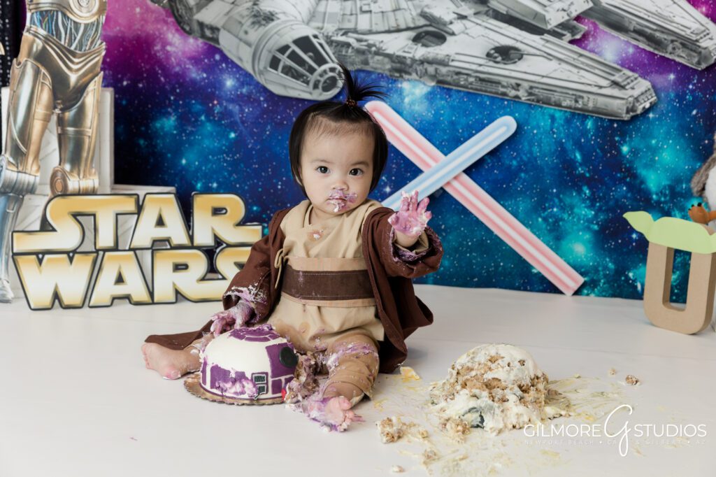 Cake Smash For Twins - Star Wars Theme - 1st Birthday - Gilmore Studios 