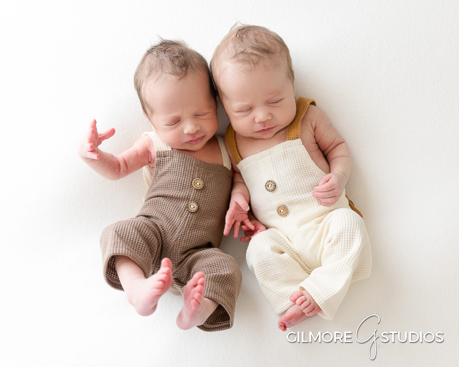 Twin Newborn baby boys, Gilmore Studios Newborn Photography studio, Newport Beach, CA - Orange County children's photographer