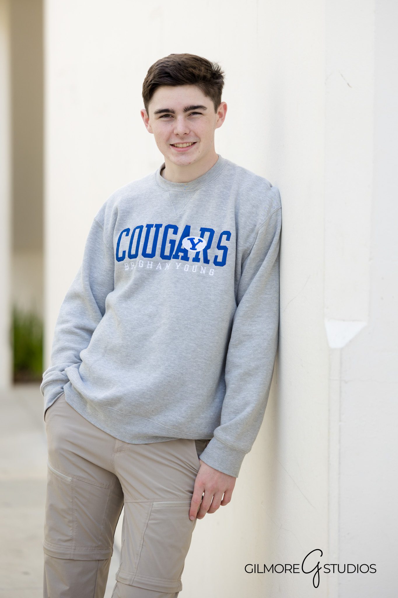 LDS Missionary in Tie - Holding Mission Call - Senior Session