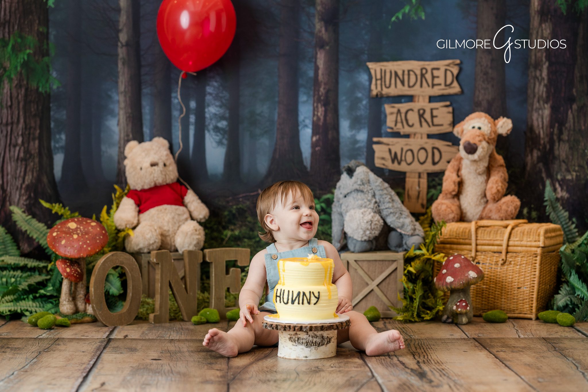 First birthday portrait – honey pot cake – Ladera Ranch photographer