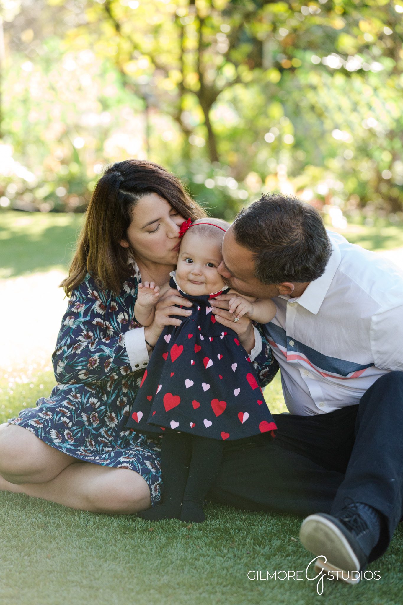 First Valentine Session – Sitting Baby Portrait – Red Themed