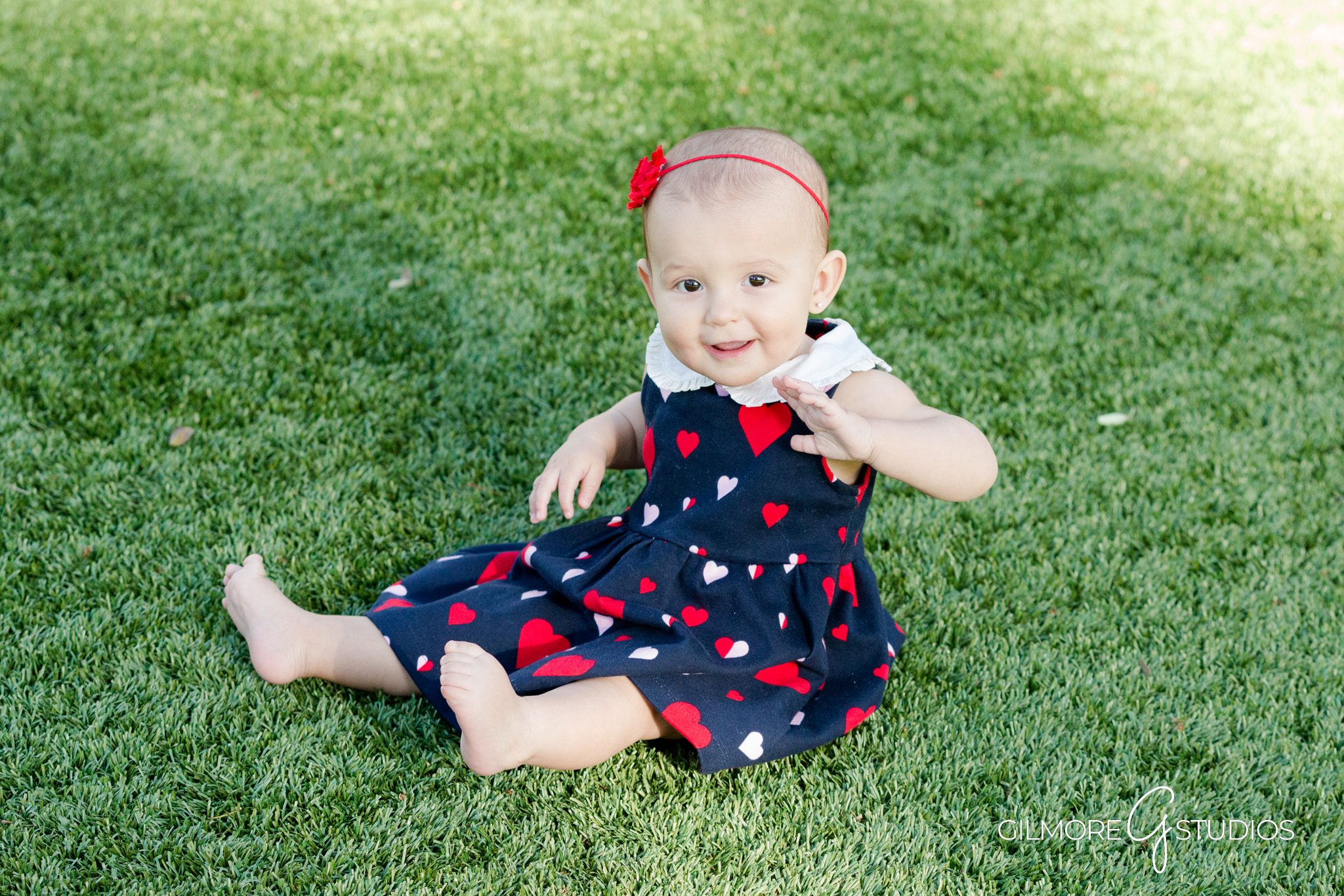 Six Month Baby in Bowtie – Valentine Session – Red Accents