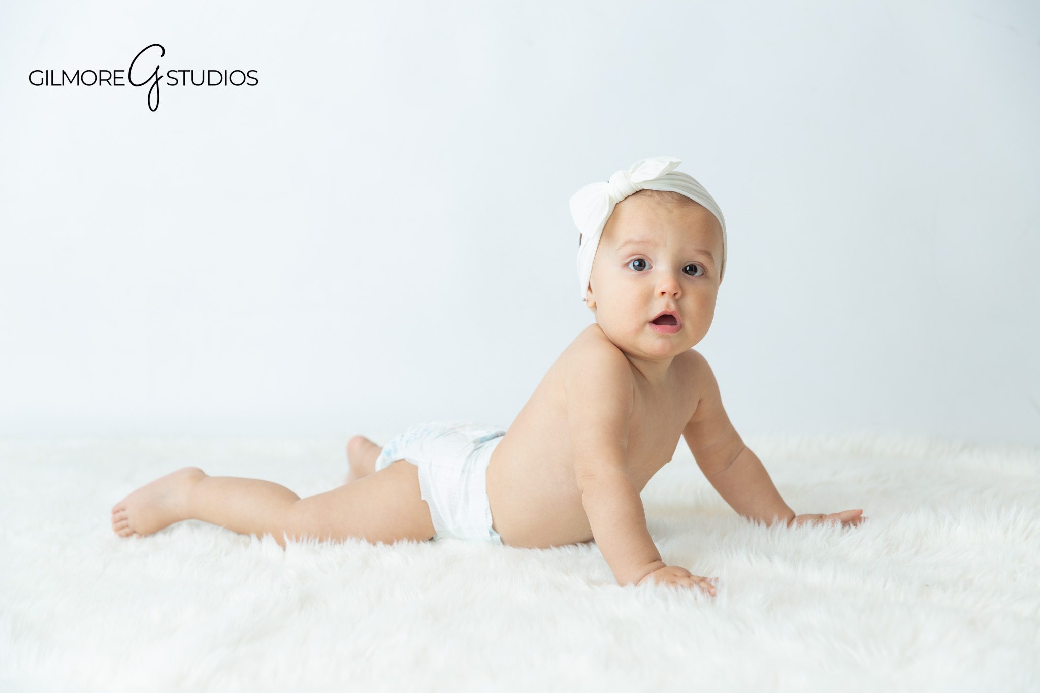 Studio Valentine Portrait – Baby Milestone – Sitting Up Photo