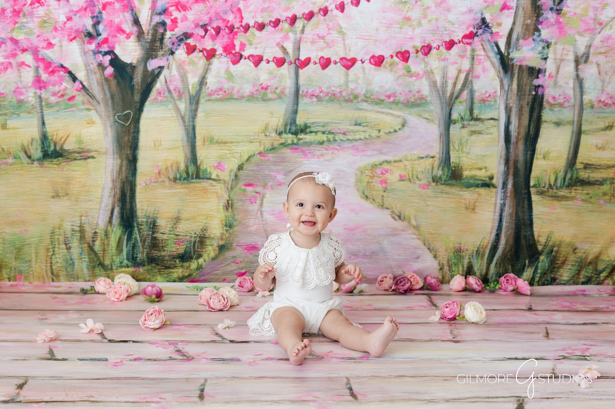 Six Month Session – Baby with Heart Props – Studio Photography