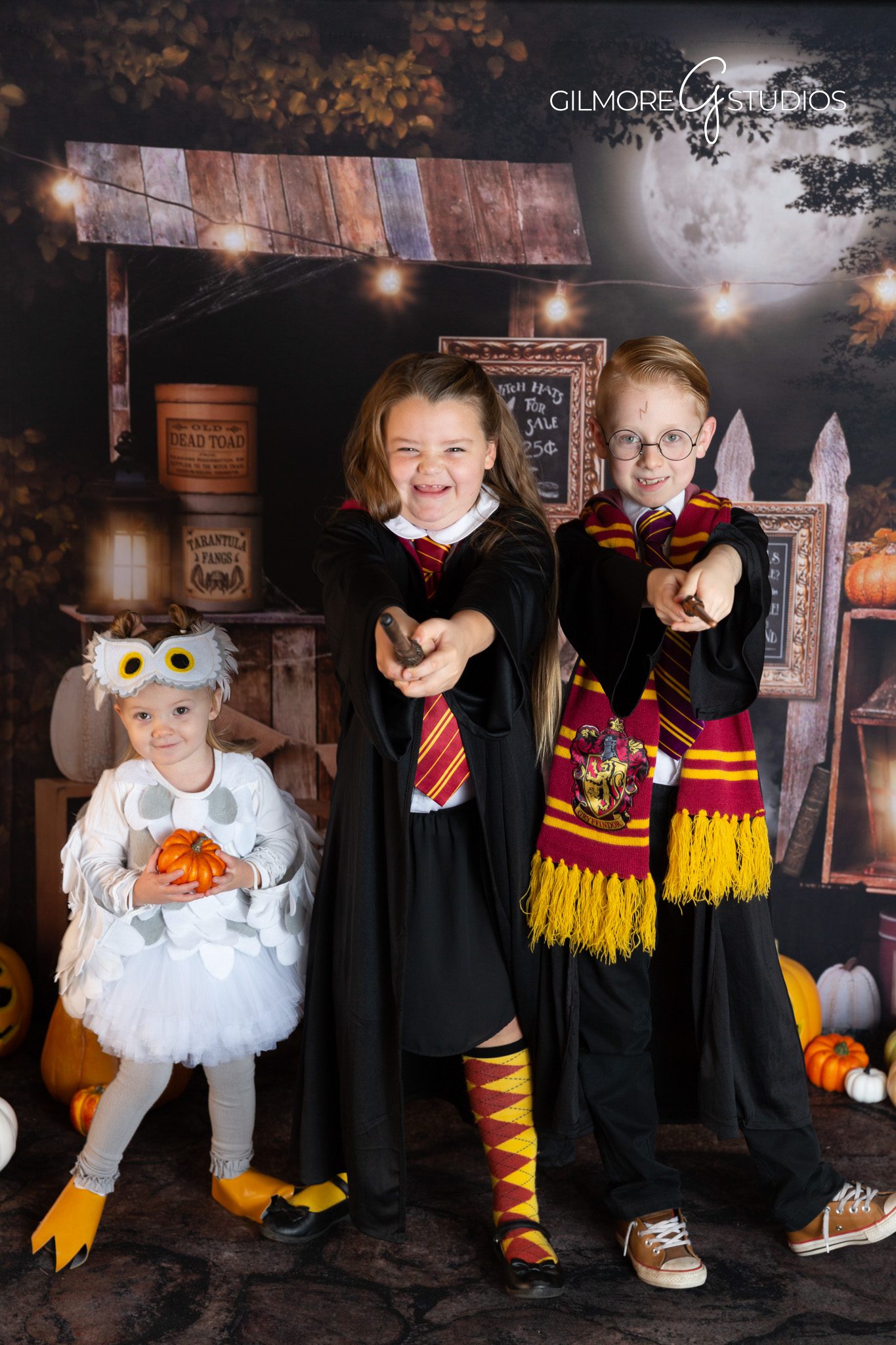 First Halloween photo – potion magic – baby with props