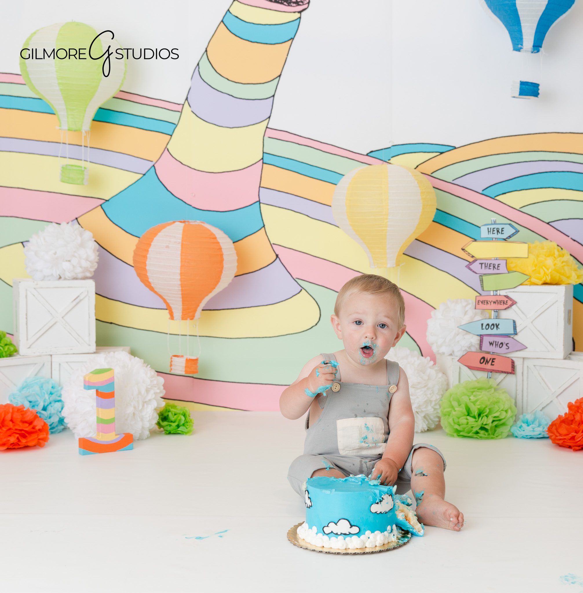 One year old with Dr. Seuss books – Ladera Ranch photographer