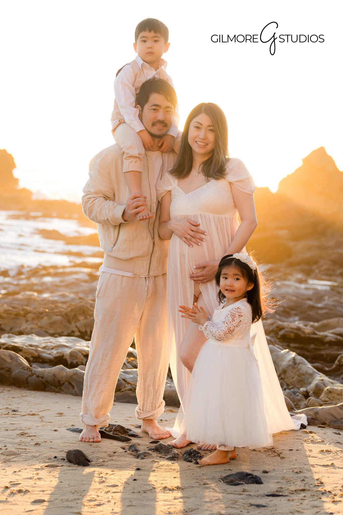 Maternity Portrait - Newport Beach - Scenic Coastline View
