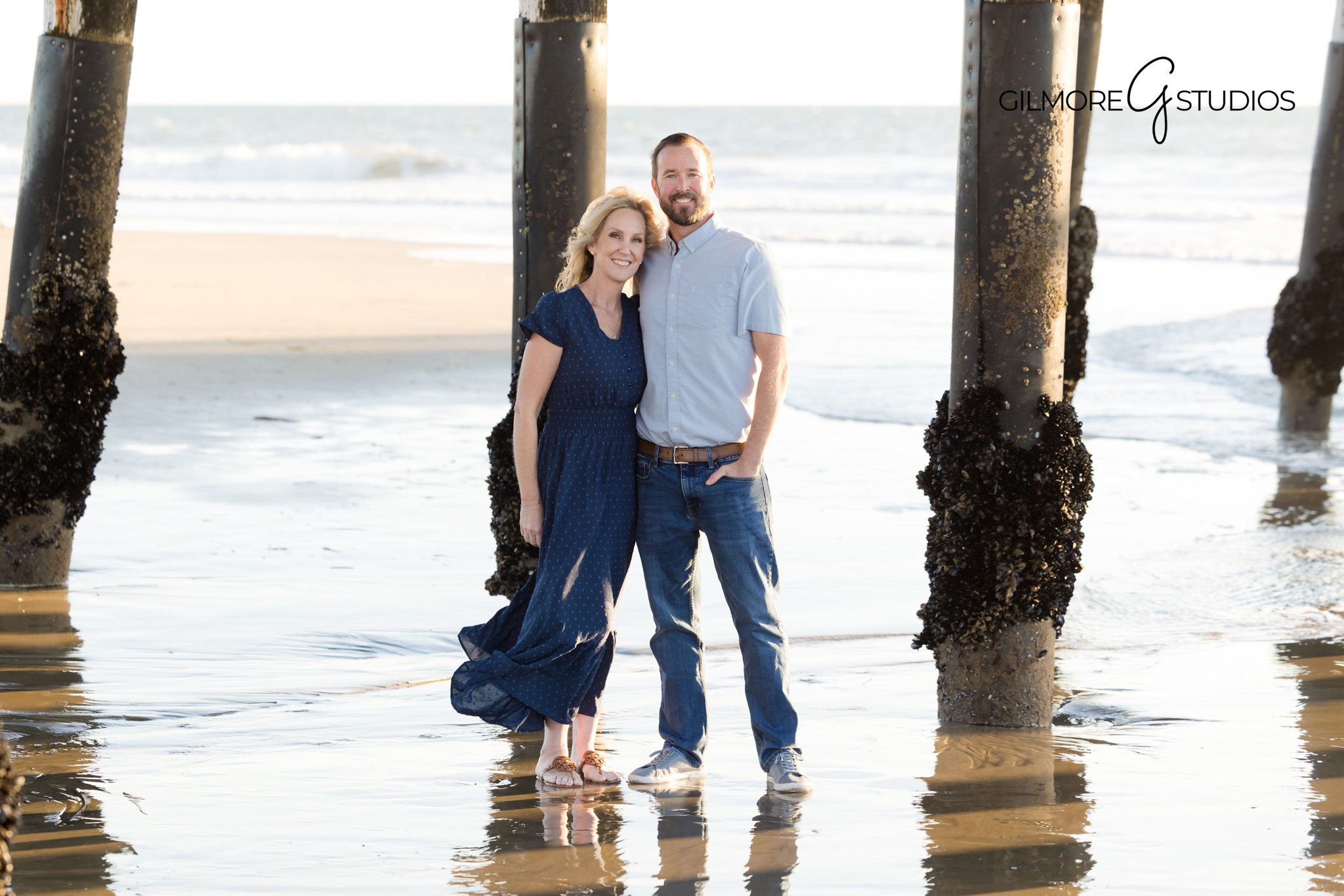 Newport Beach boardwalk photo with family