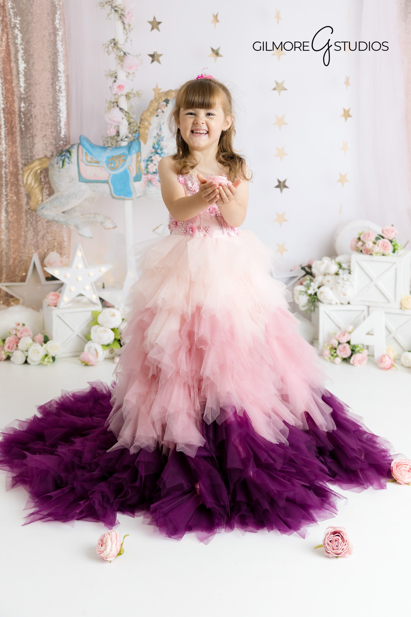 Pastel carousel birthday dress

