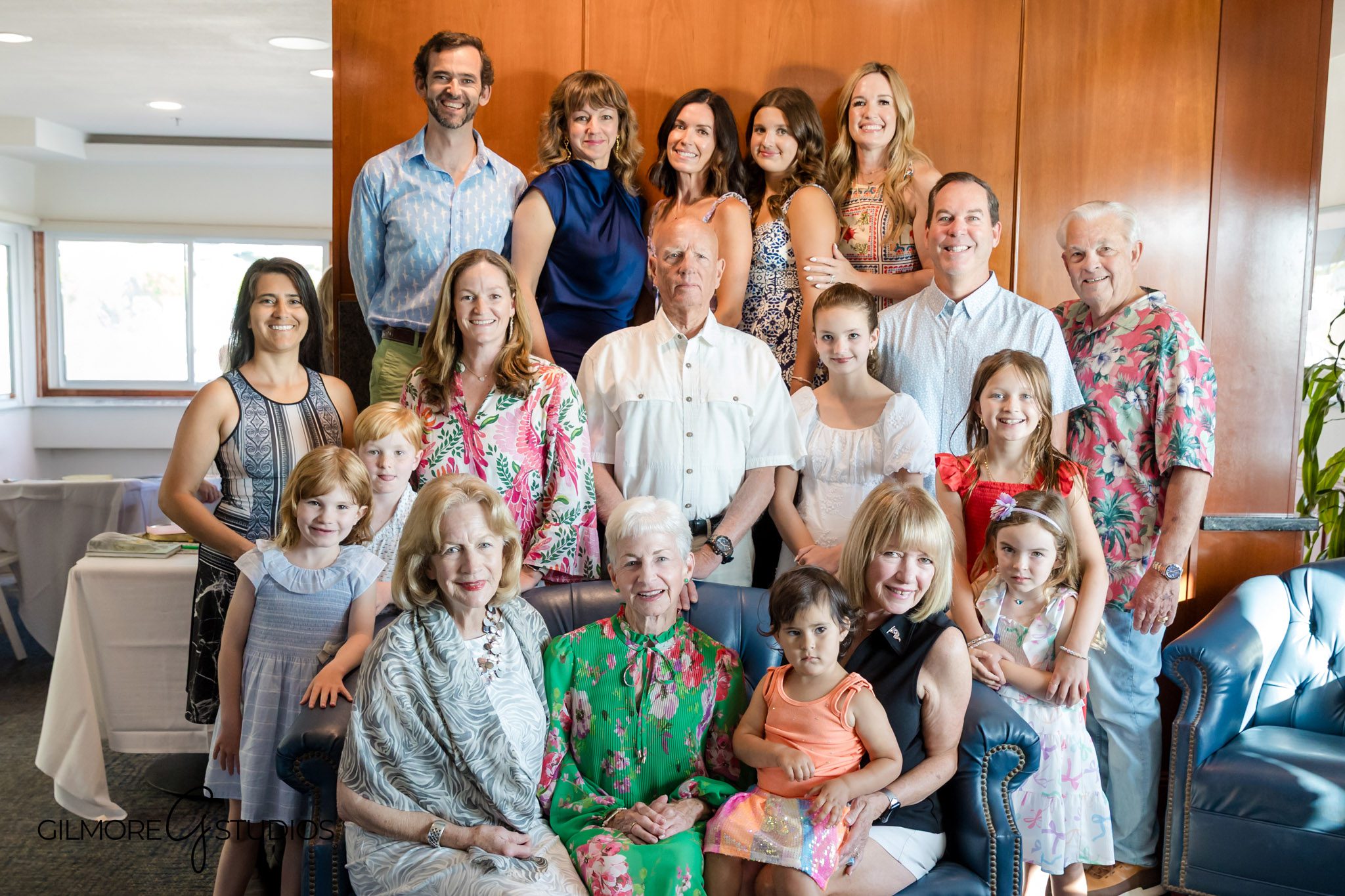 Family Celebrating 75th Birthday Outdoors

