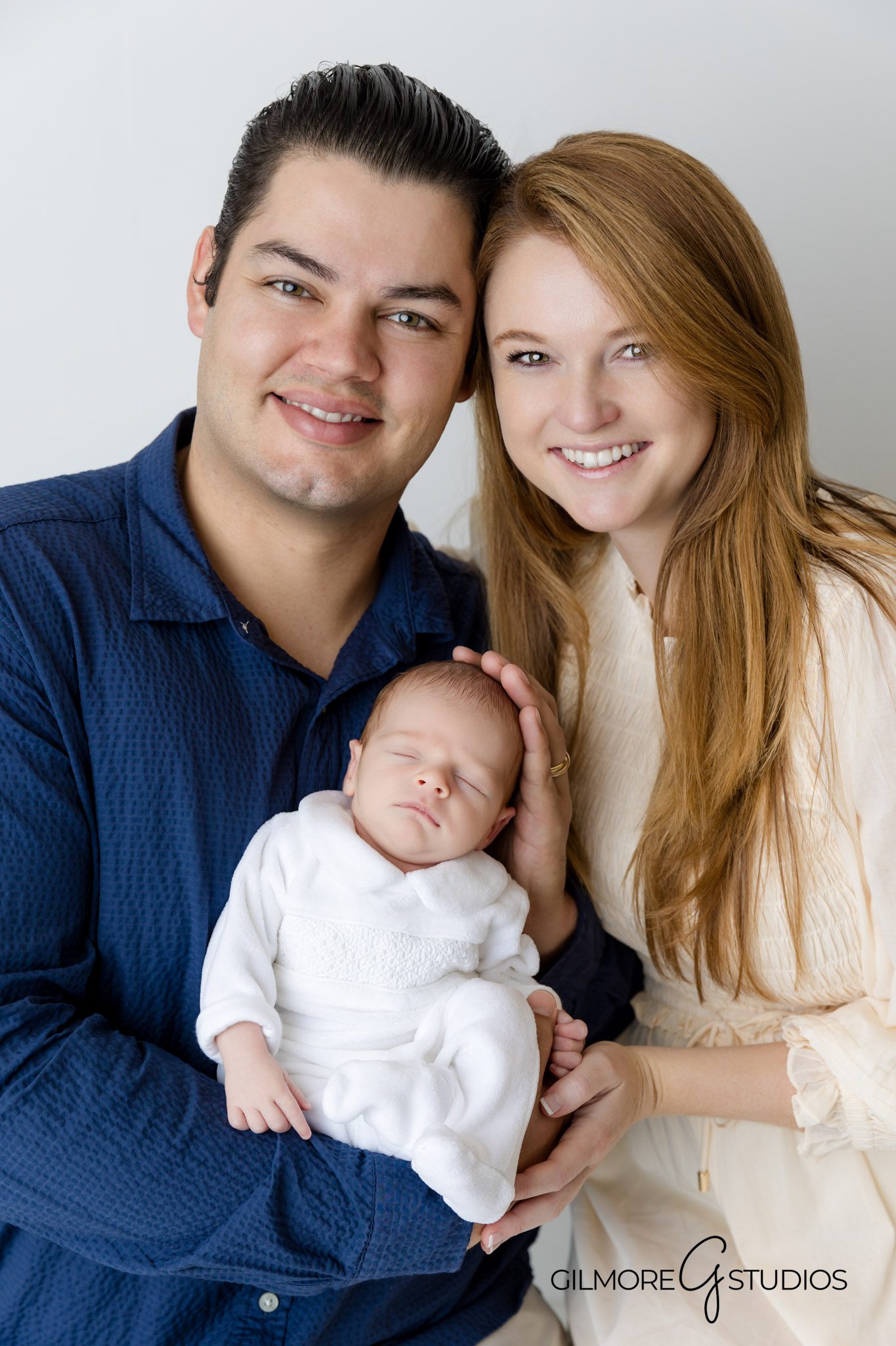 newborn photographer for Newport Coast families, baby photography Newport Coast elegant studio session