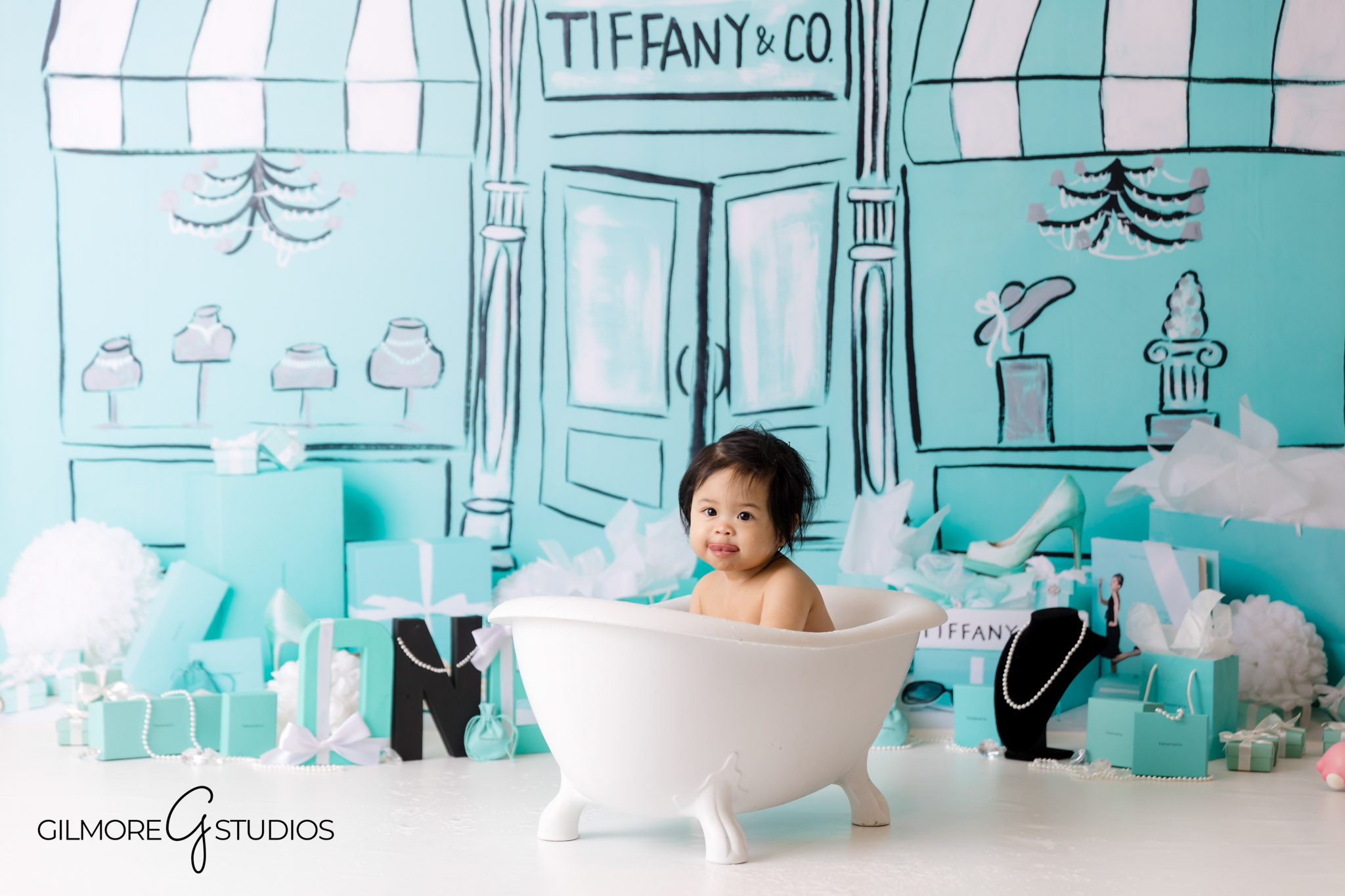 studio portraits Tiffany 1st birthday celebration, Mission Viejo 1st birthday Tiffany photography