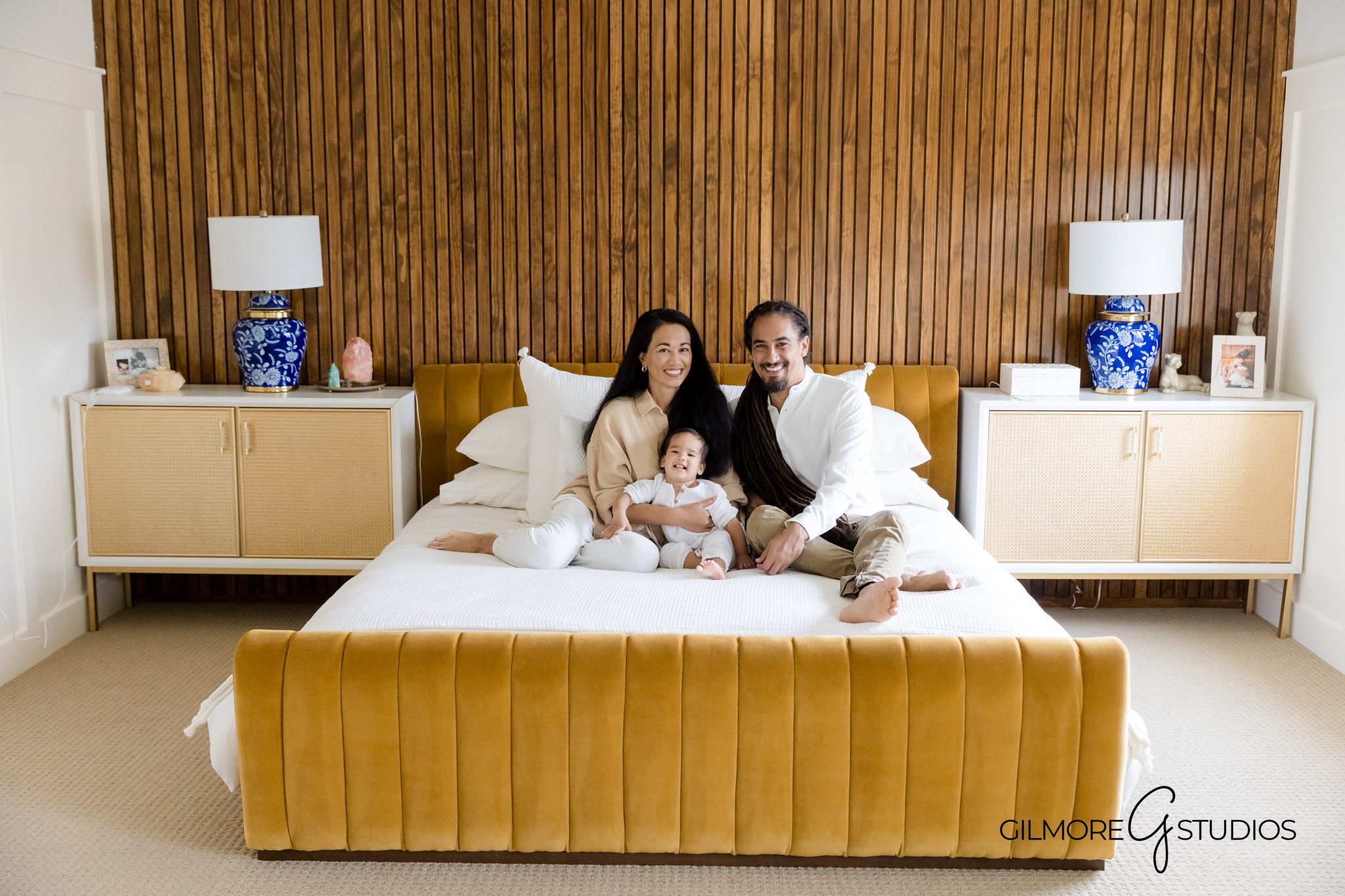 Family photographer Gilbert AZ in-home natural portraits indoors, Lifestyle family photography Gilbert AZ cozy bedroom portraits