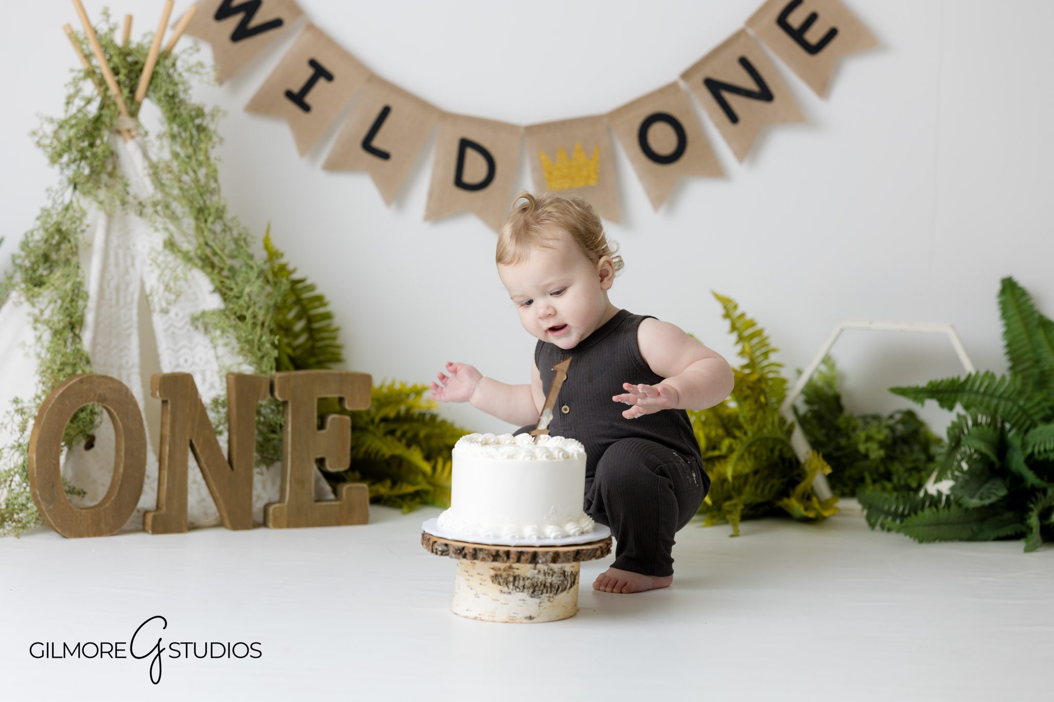 first birthday boho wild one cake smash photography Orange County, first birthday boho wild one cake smash photography Orange County
