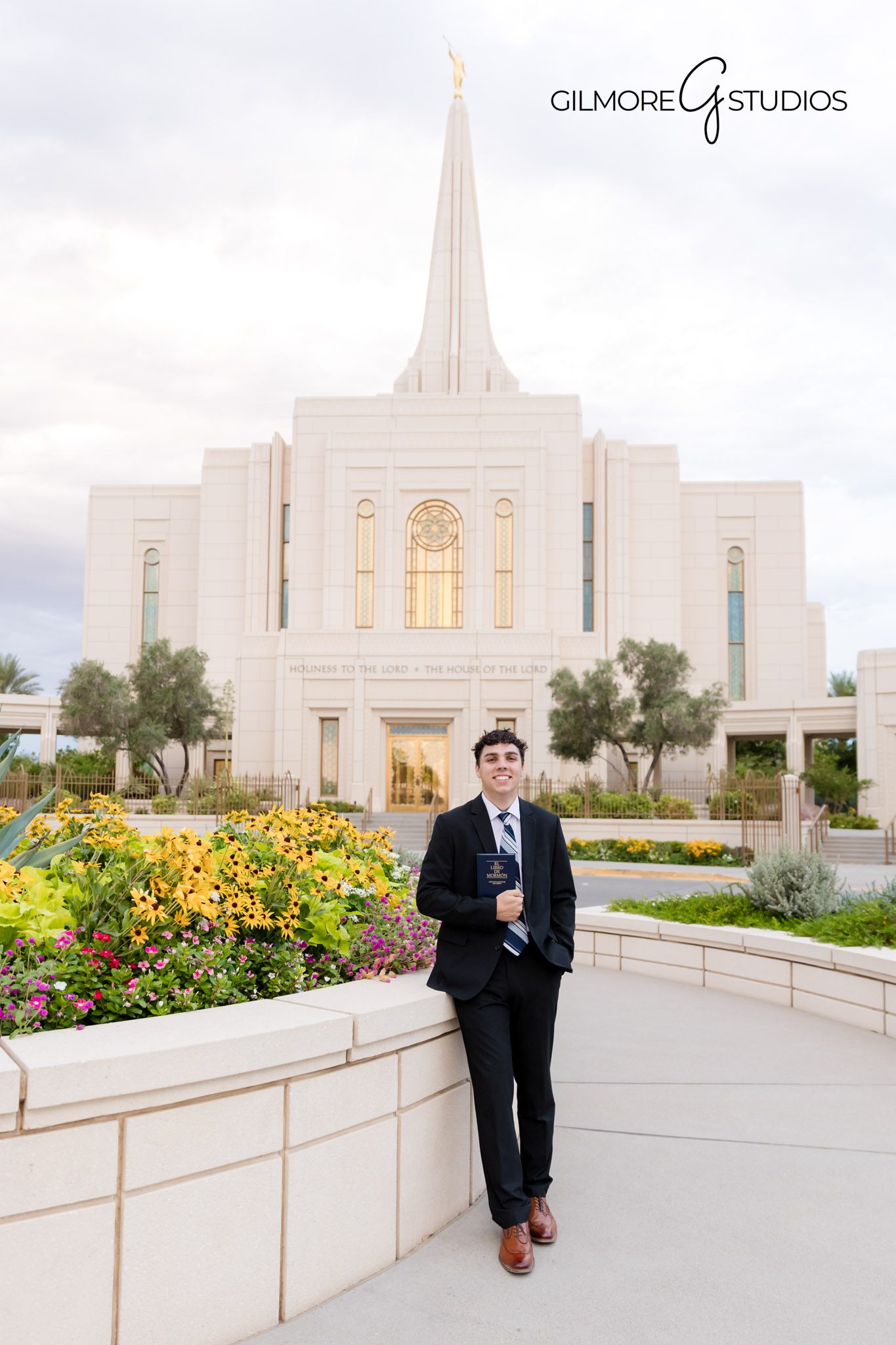 LDS photographer capturing farewell photos for elder
Elder missionary portraits by temple photographer in Gilbert